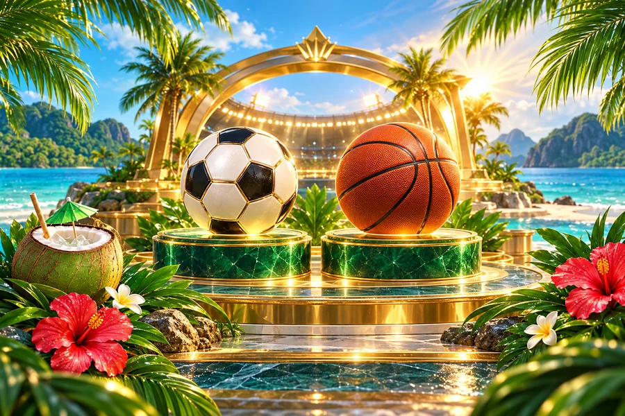 Betting tropical illustration
