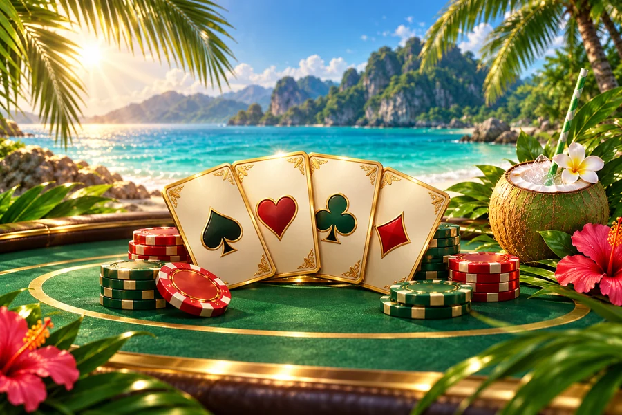 Casino tropical illustration