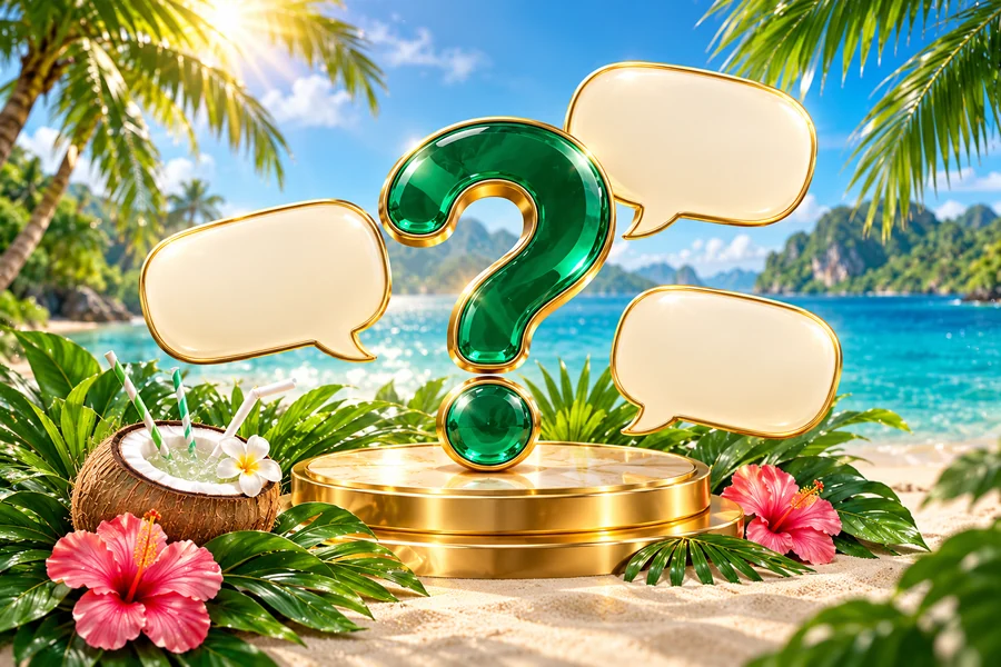 FAQ tropical illustration