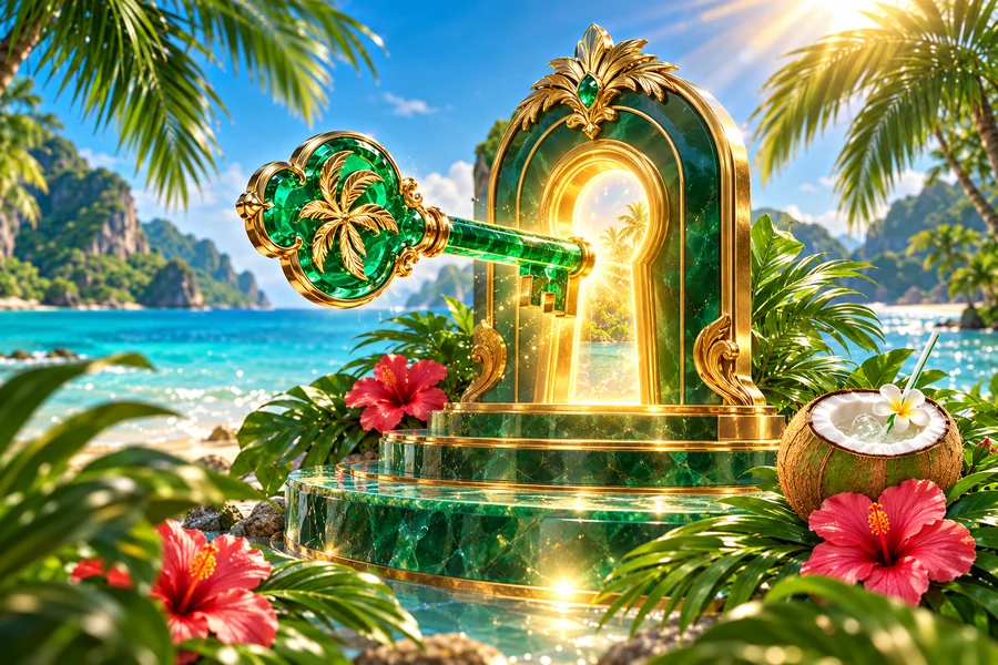 Login tropical illustration
